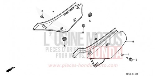 SEITENABDECKUNG XR600RV de 1997
